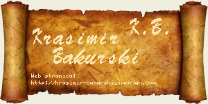 Krasimir Bakurski vizit kartica